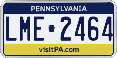 PA license plate LME2464