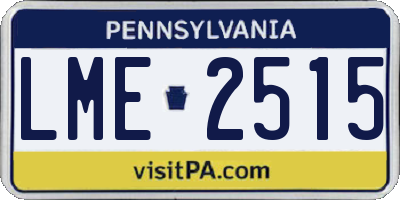 PA license plate LME2515