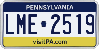 PA license plate LME2519