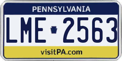 PA license plate LME2563