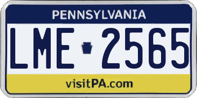 PA license plate LME2565