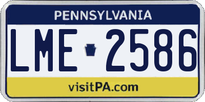 PA license plate LME2586