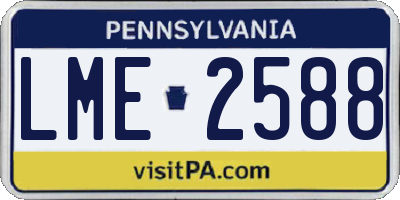 PA license plate LME2588
