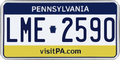 PA license plate LME2590
