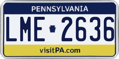 PA license plate LME2636