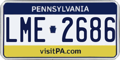 PA license plate LME2686