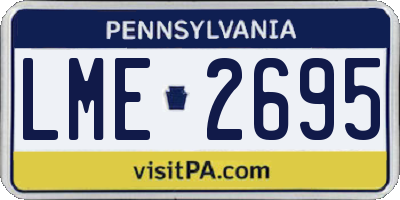 PA license plate LME2695