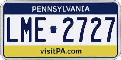 PA license plate LME2727