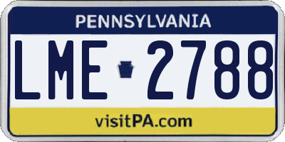 PA license plate LME2788