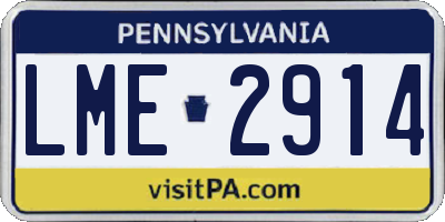 PA license plate LME2914