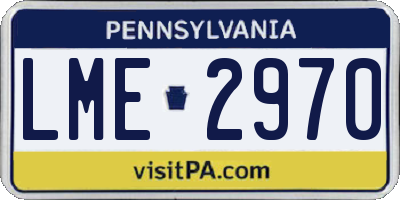 PA license plate LME2970