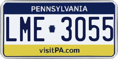 PA license plate LME3055