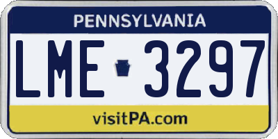 PA license plate LME3297