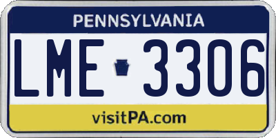 PA license plate LME3306