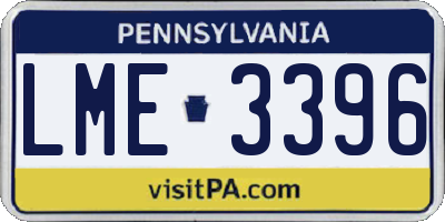 PA license plate LME3396