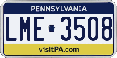 PA license plate LME3508