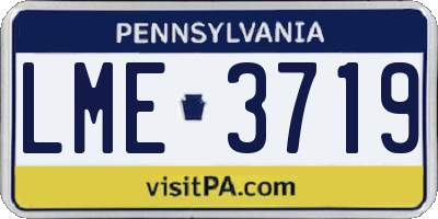 PA license plate LME3719