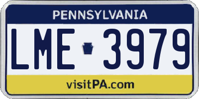 PA license plate LME3979