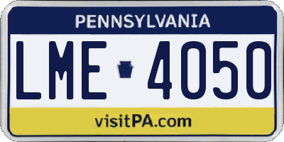 PA license plate LME4050