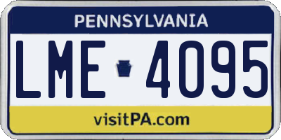PA license plate LME4095