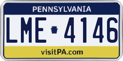 PA license plate LME4146