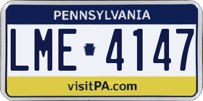 PA license plate LME4147