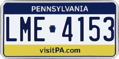 PA license plate LME4153