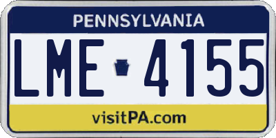 PA license plate LME4155