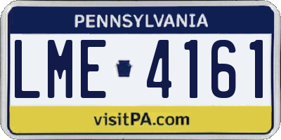 PA license plate LME4161