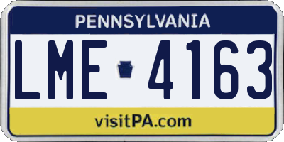 PA license plate LME4163
