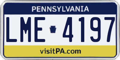 PA license plate LME4197