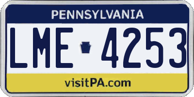 PA license plate LME4253