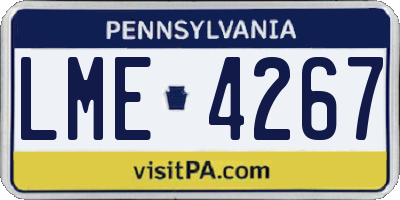 PA license plate LME4267