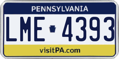 PA license plate LME4393