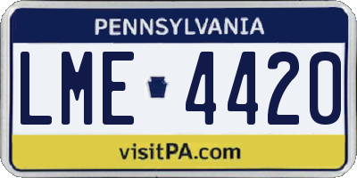 PA license plate LME4420