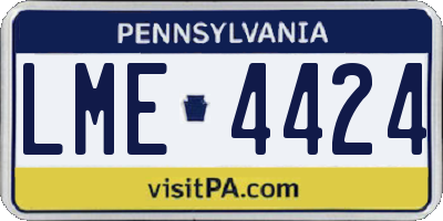 PA license plate LME4424