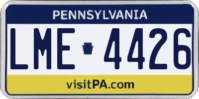 PA license plate LME4426