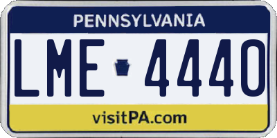 PA license plate LME4440