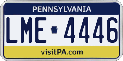 PA license plate LME4446