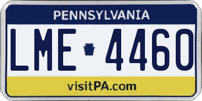 PA license plate LME4460