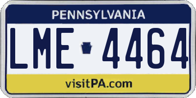 PA license plate LME4464