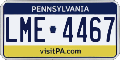 PA license plate LME4467