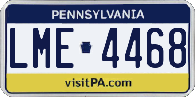 PA license plate LME4468