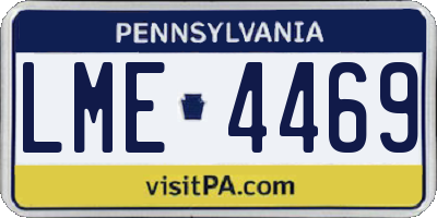 PA license plate LME4469