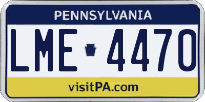 PA license plate LME4470
