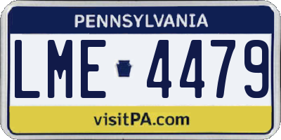 PA license plate LME4479