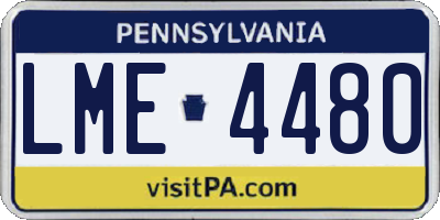 PA license plate LME4480