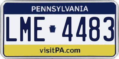 PA license plate LME4483