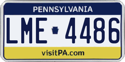 PA license plate LME4486