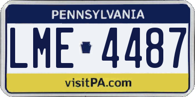 PA license plate LME4487